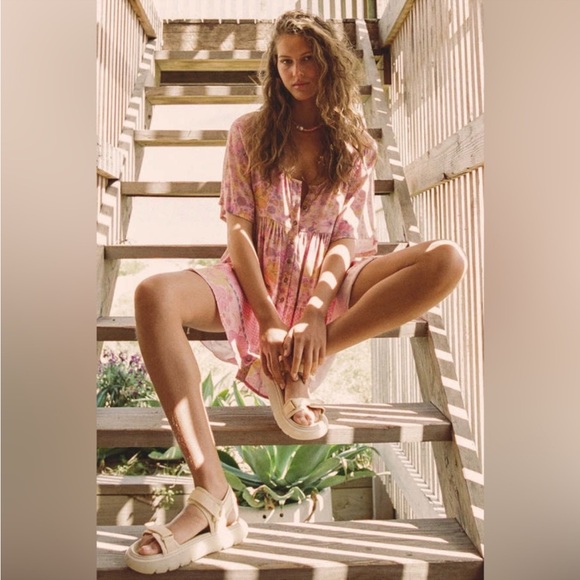 ⭐️SPELL & THE GYPSY COLLECTIVE⭐️ Hibiscus Lane Mini Dress In Musk Size S - Picture 3 of 10